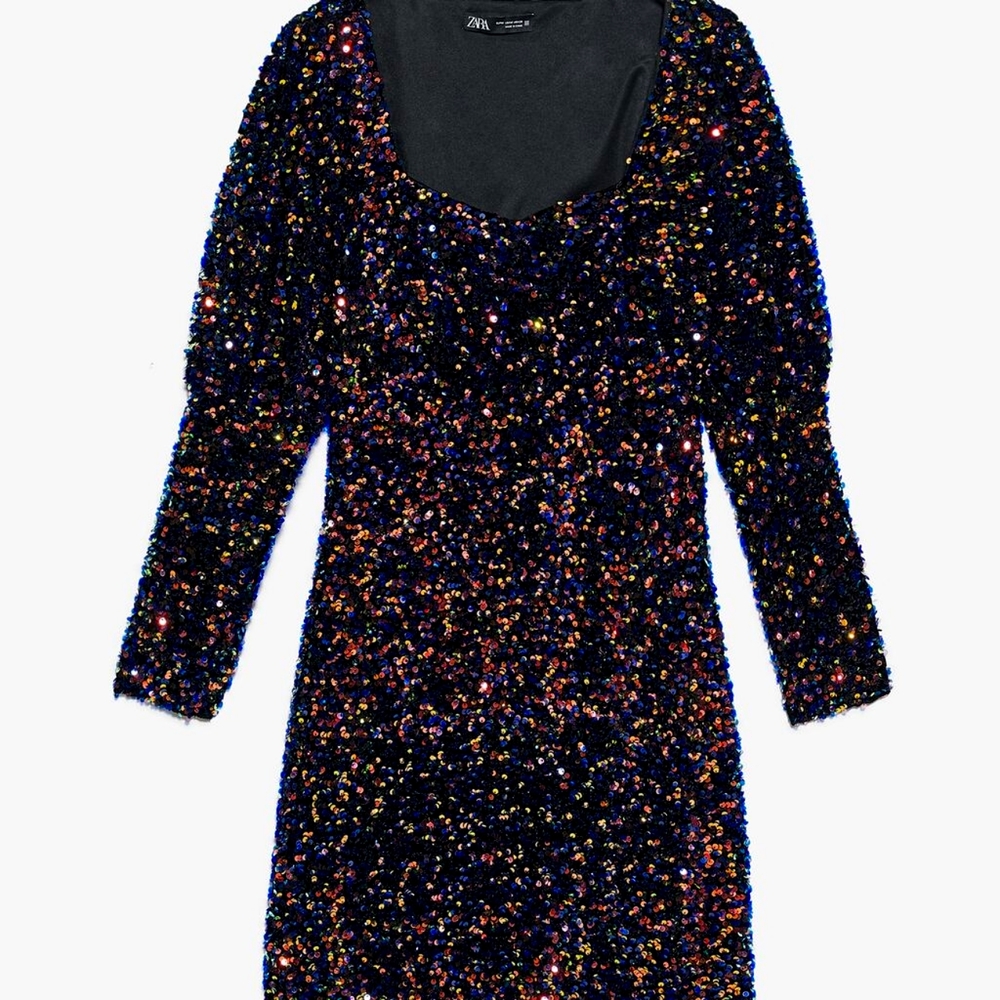 BNWT Zara Sequins and Velvet mini dress